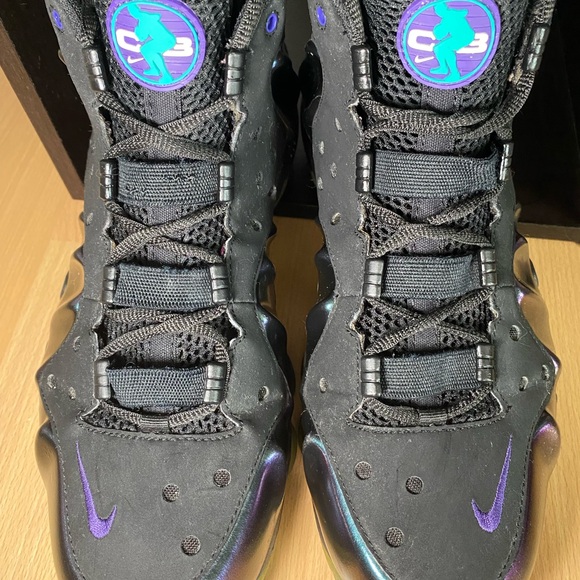 Nike shoes 9.5 men’s rare foamposite Charles Barkley eggplants Tiktok famous - Picture 5 of 5